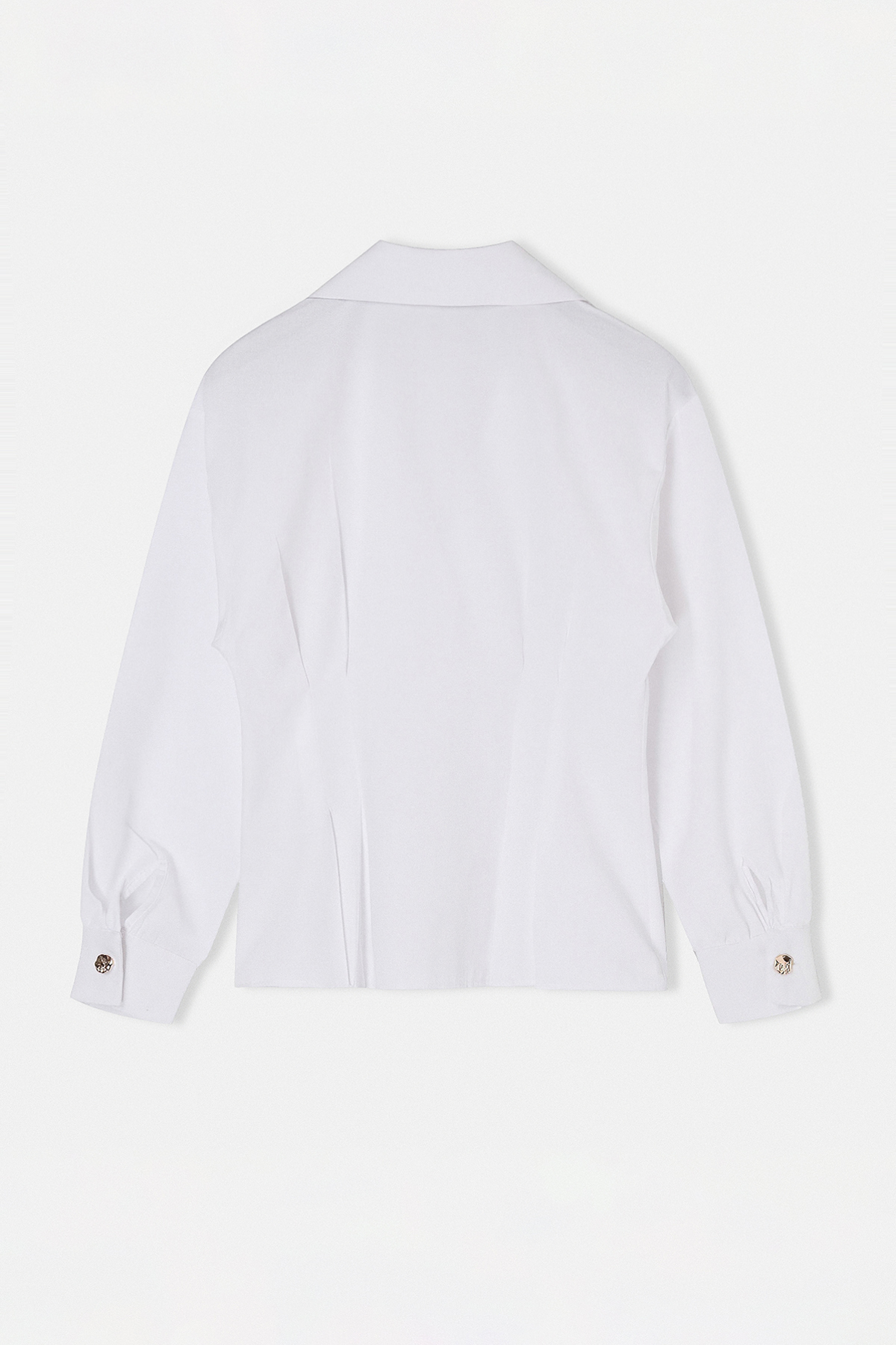 Trendyolmilla  Beyaz Beli Pileli Oturmalı Pamuklu Gömlek TDRSS26GO00041 - Görsel 6