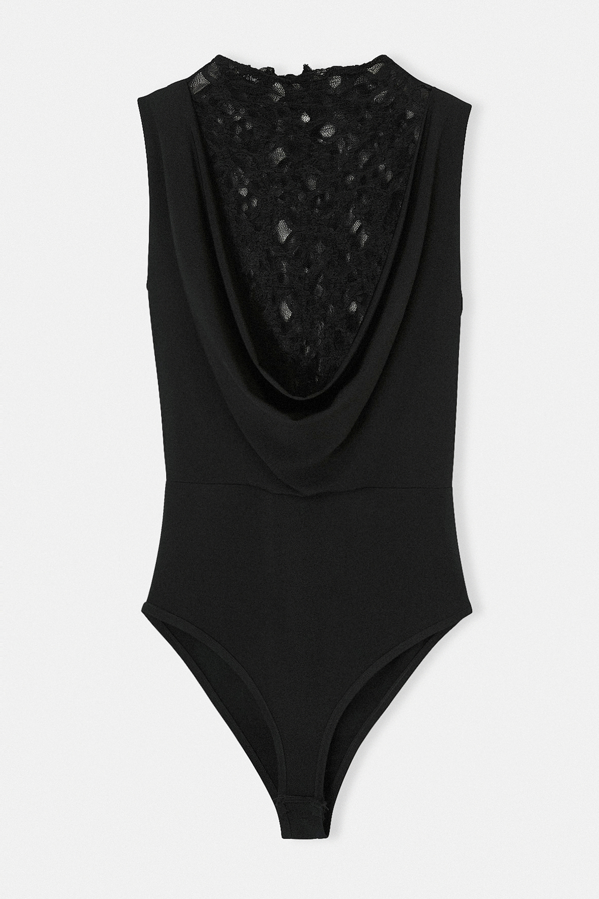 Trendyolmilla  Siyah Degaje Yaka Sırtı Dantelli Altı Çıtçıtlı Bluz TDRSS26BZ00037