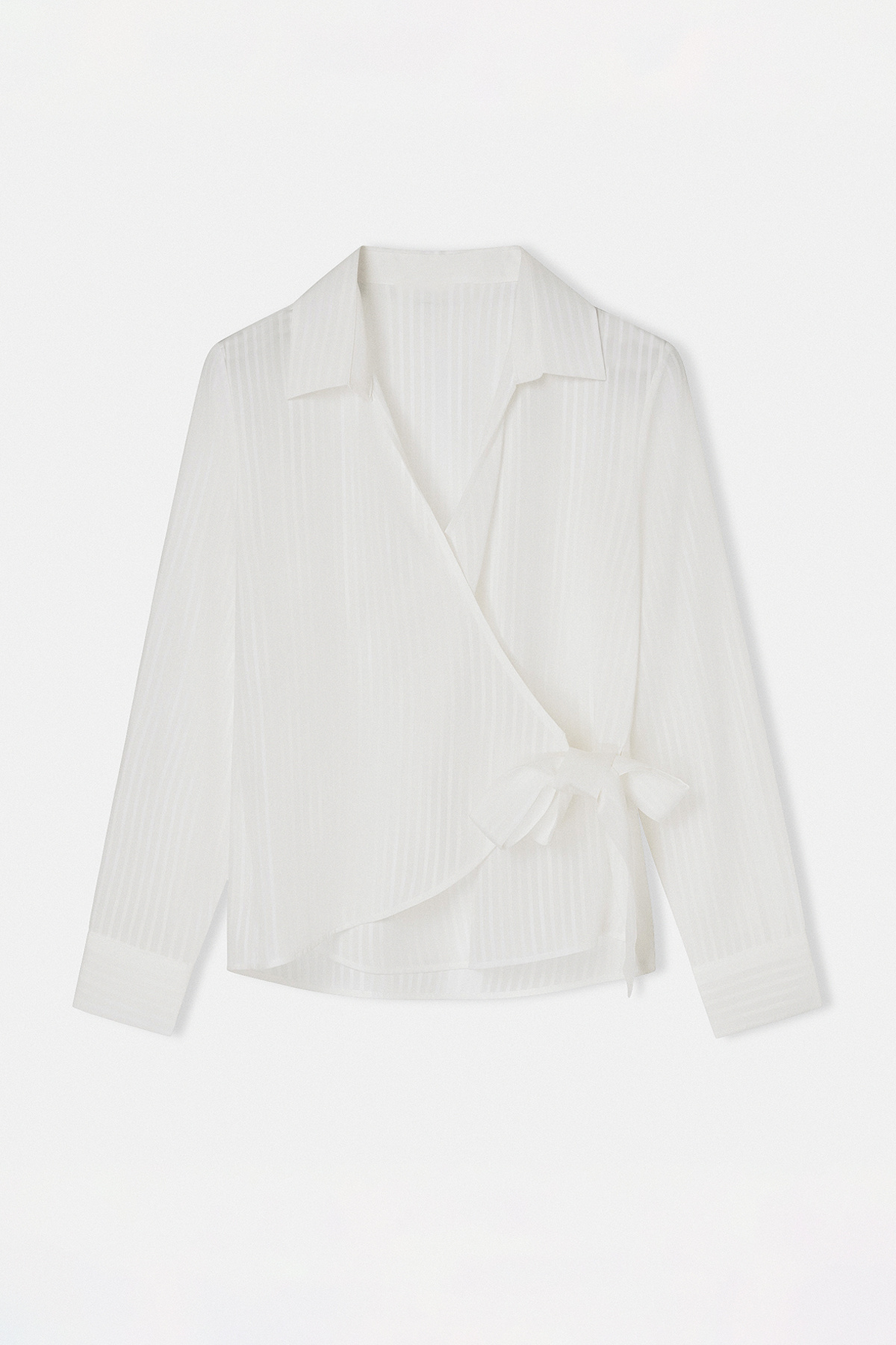 Trendyolmilla  Beyaz Kruvaze Yaka Önden Bağlamalı Gömlek TDRSS26GO00042