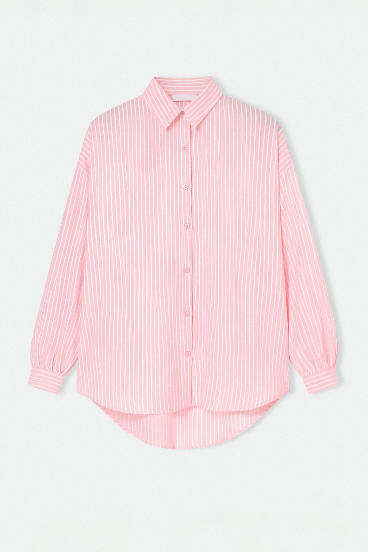 Trendyolmilla  Pembe Beli Büzgülü Crop Oversize Gömlek TDRSS26GO00040