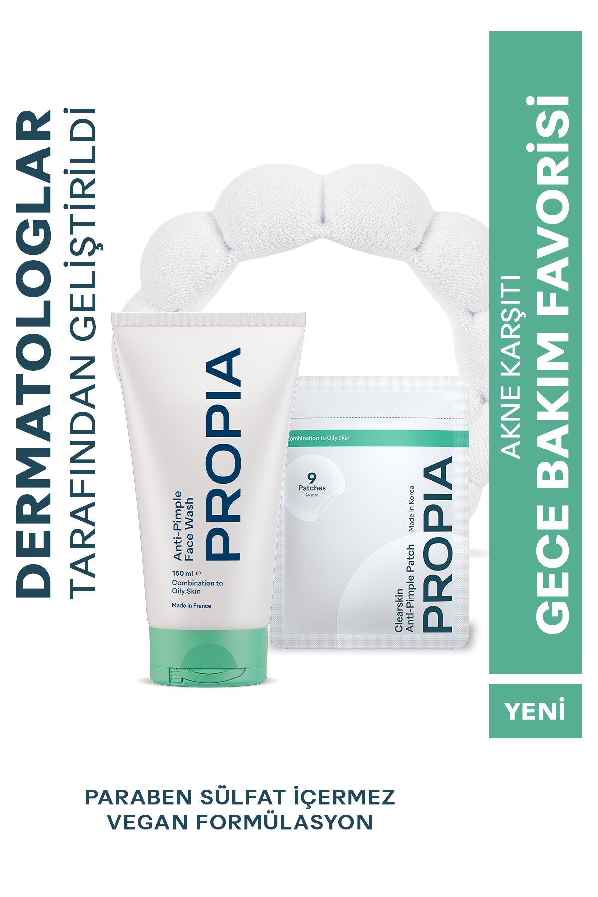 Akne Karşıtı Gece Bakım Favorisi Seti Havlu Taç Hediyeli! — facewash-acnepatch-set