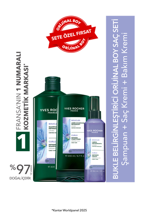 Yves Rocher Bukle Belirginleştirici Orjinal Boy Saç Seti- Şampuan 300 ml & Sa...