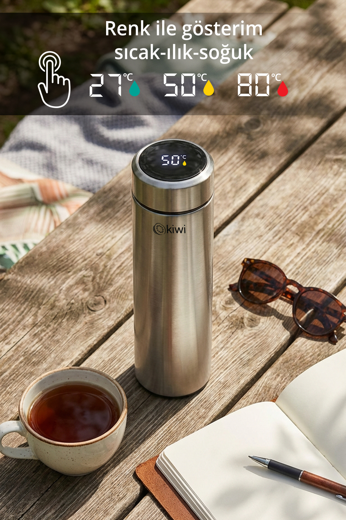 فلاسک Kiwi Kt-8683 با نشانگر دیجیتال دما اورجینال - تصویر 3