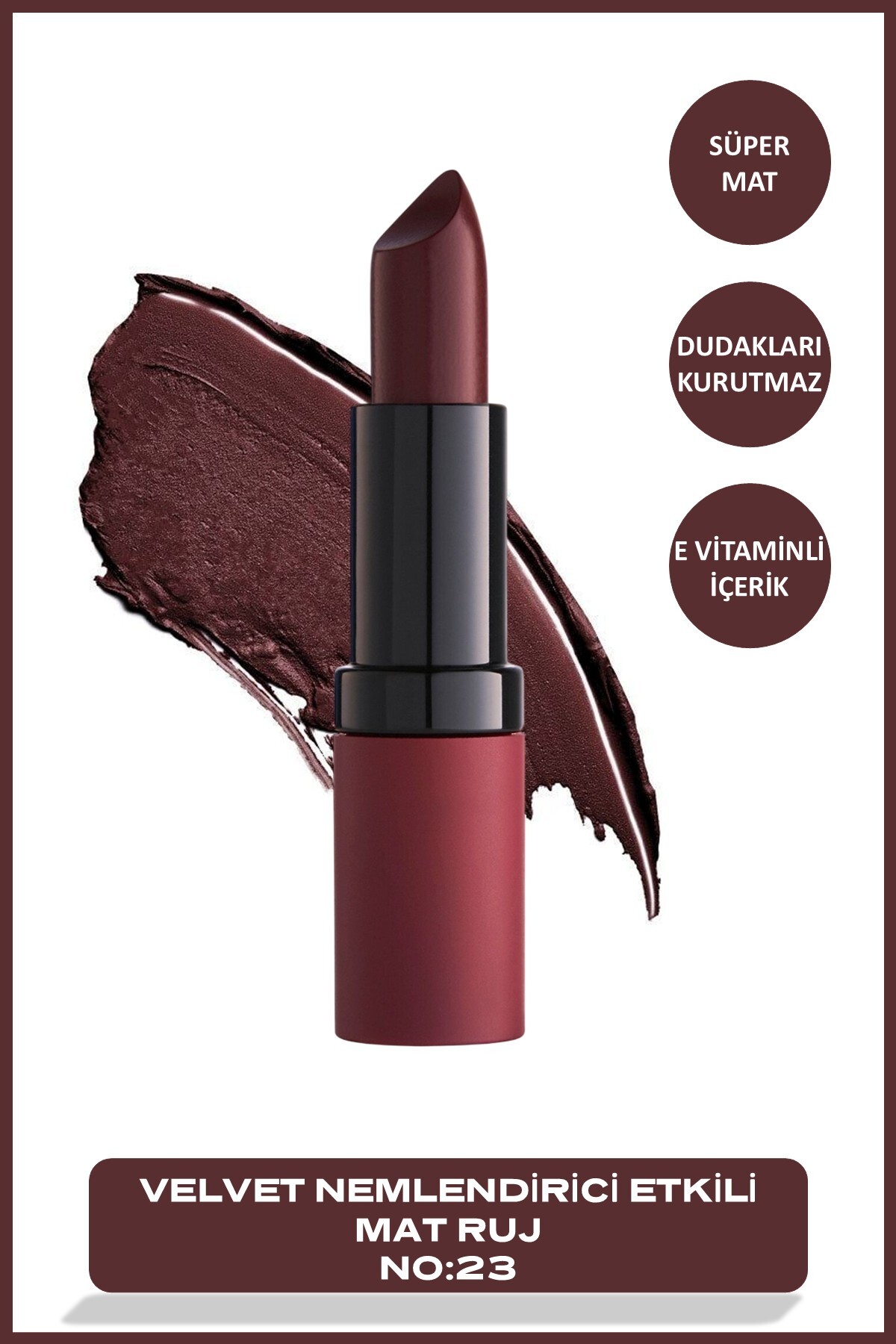 Golden Rose MAT RUJ - VELVET MATTE LİPSTİCK NO:23- — زرشکی RGVM