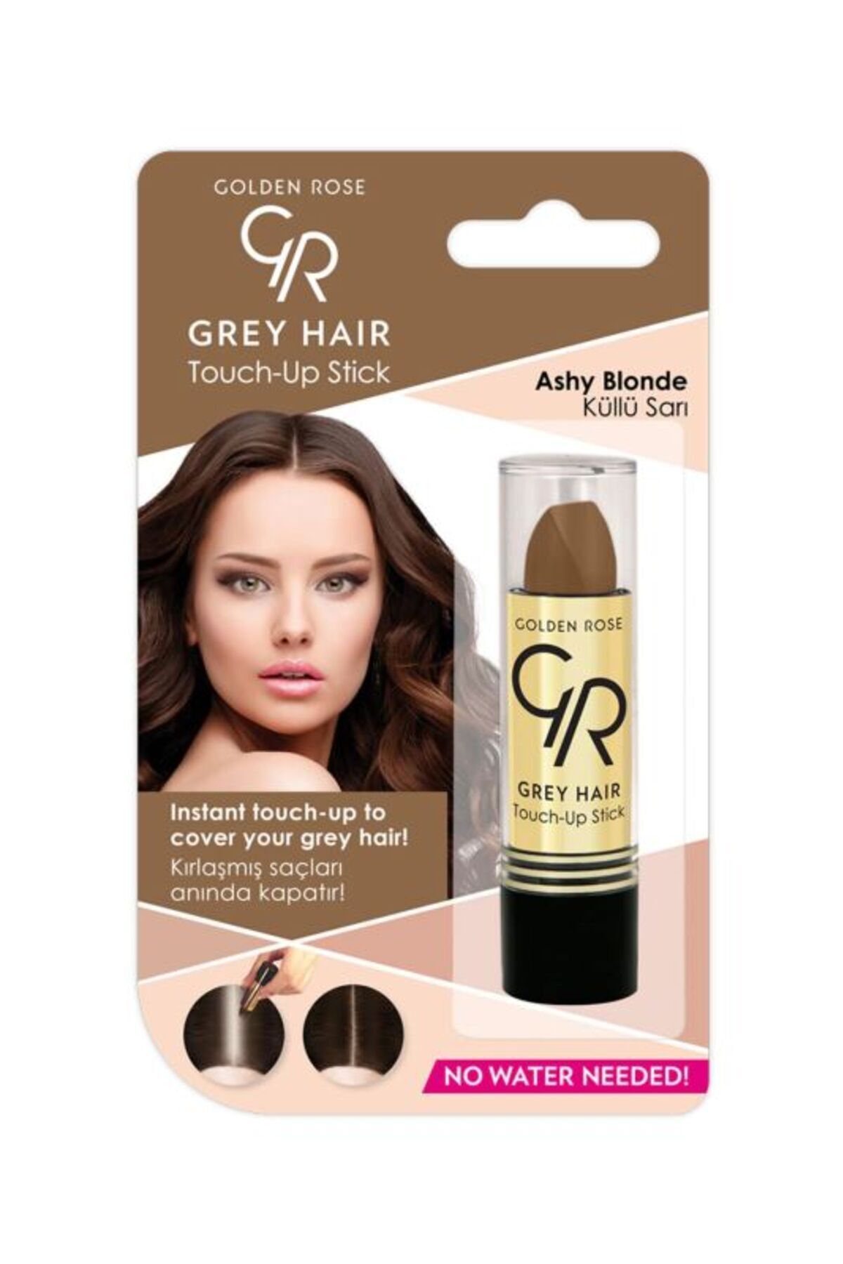 Grey Hair Touch-up Stick No: 09 Ashy Blonde - Beyaz Saç Kapatıcı - Küllü Sarı — قهوه‌ای RGHT — تصویر 2 از 2
