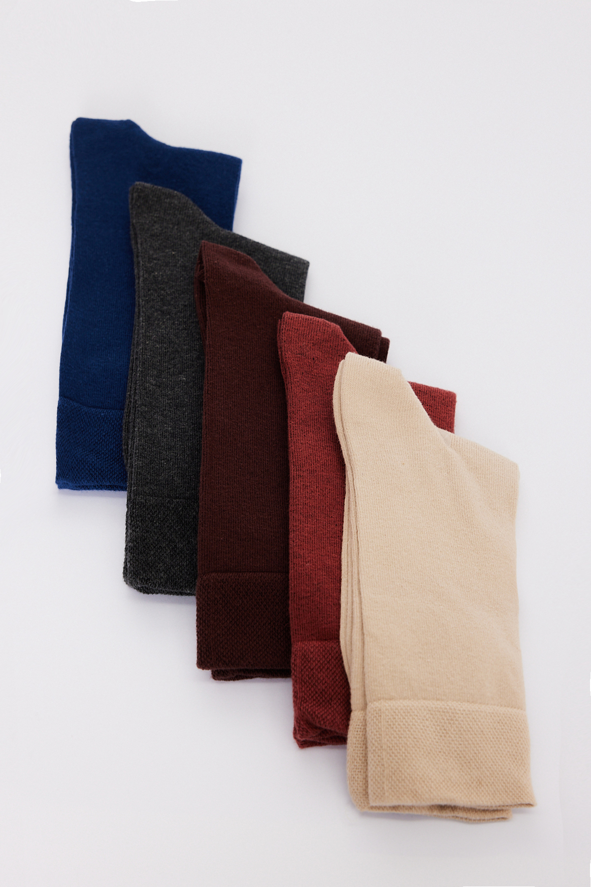 AC&Co / Altınyıldız Classics  Erkek Karışık 5'li Paket Pamuklu Esnek Düz Soket Çorap