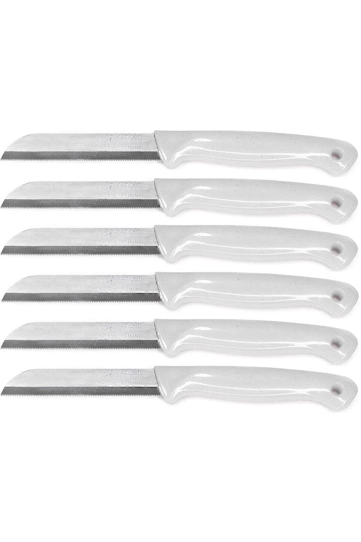 White Fruit Knife Set of 6