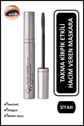 Golden Rose False Lashes Mascara - Takma Kirpik Etkili Hacim ve Uzunluk Veren...