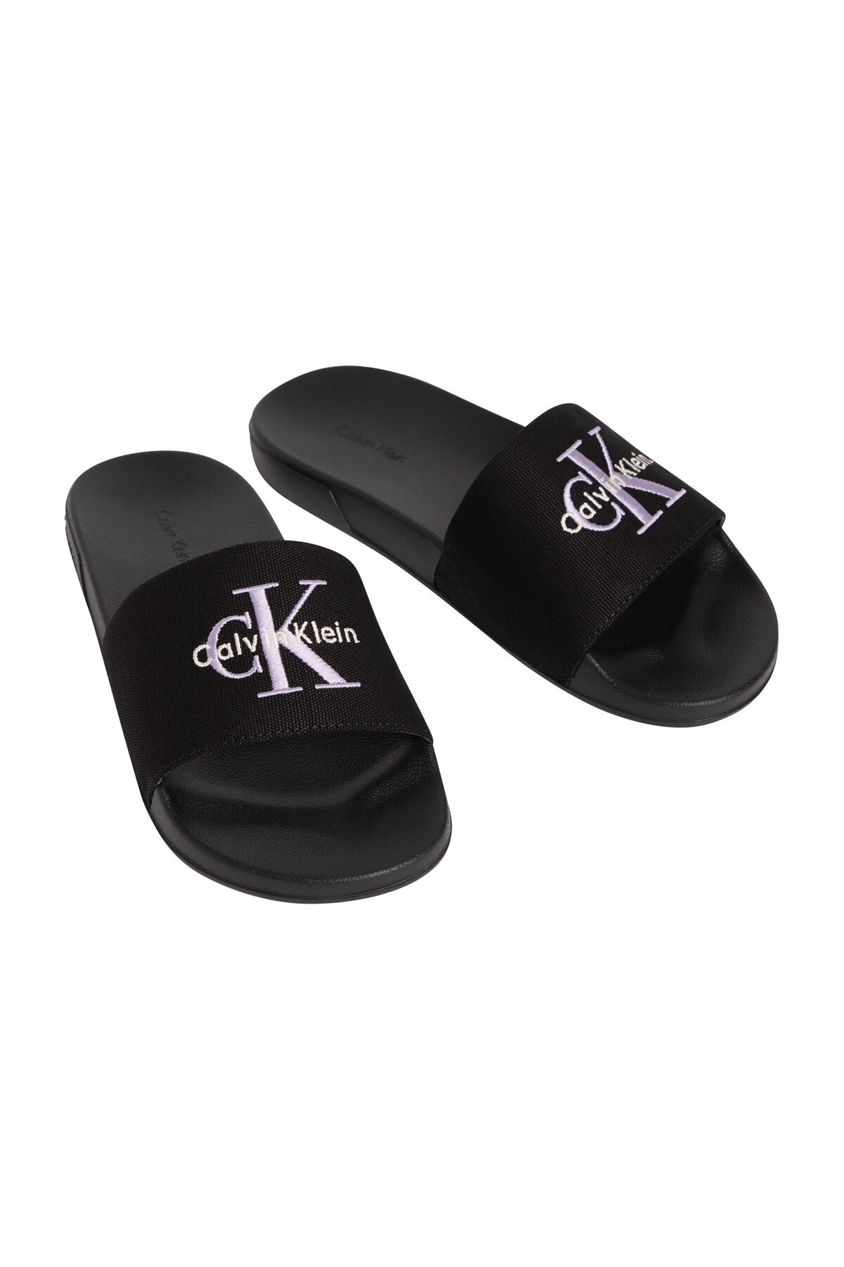 Calvin Klein Жіночі чорні повсякденні капці з логотипом бренду HW0HW02958 06U