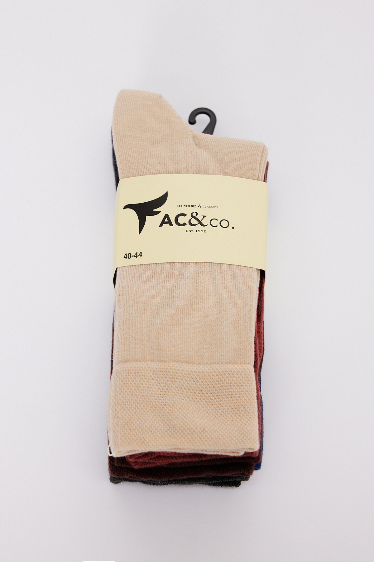 AC&Co / Altınyıldız Classics  Erkek Karışık 5'li Paket Pamuklu Esnek Düz Soket Çorap - Görsel 2