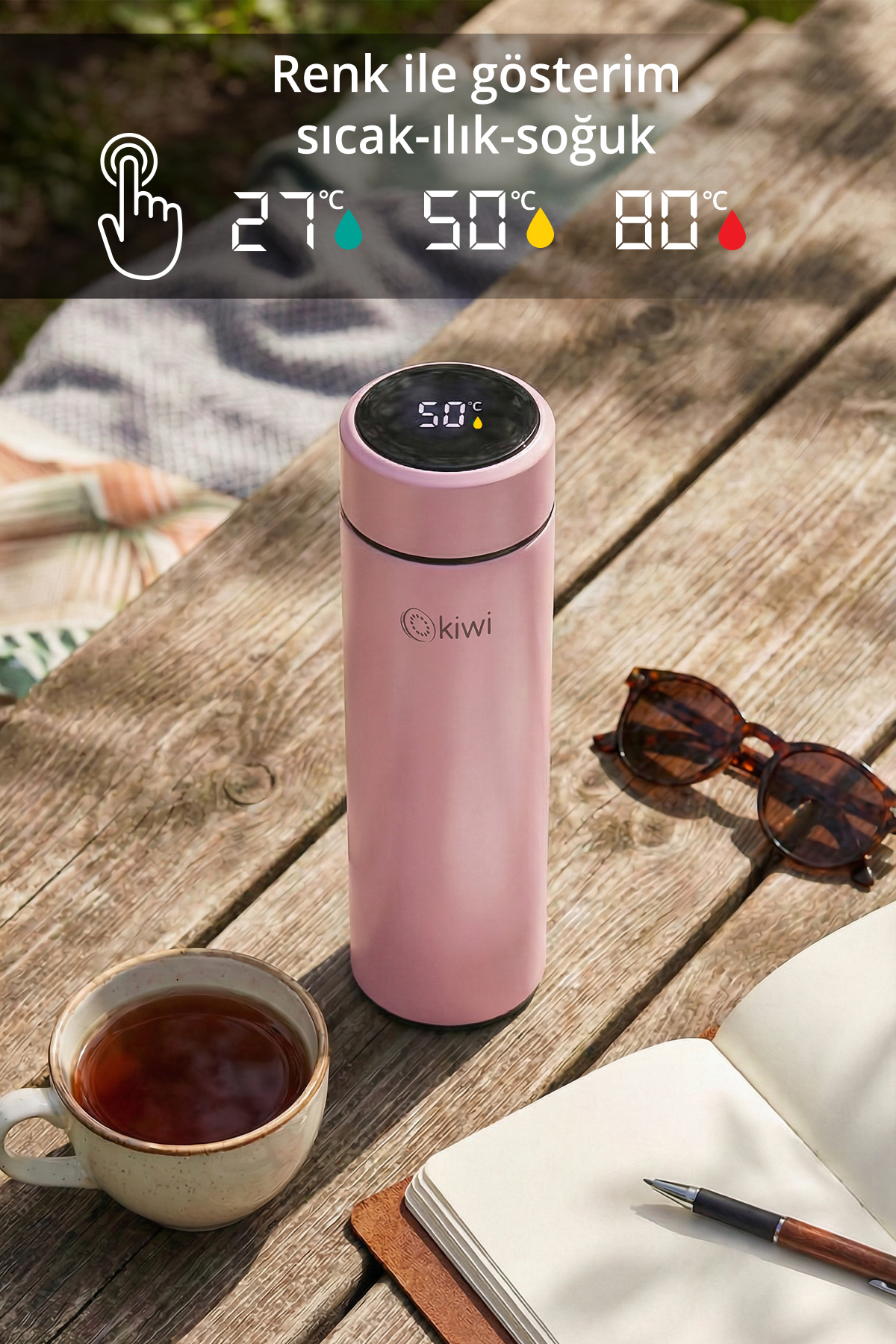 فلاسک Kiwi Kt-8683 با نشانگر دیجیتال دما اورجینال - تصویر 3