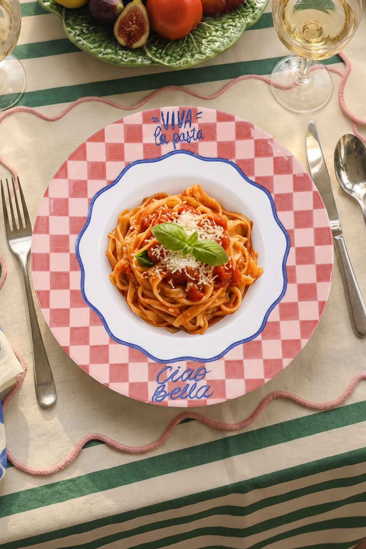 Trendyol Home Viva La Pasta Patterned Porcelain Pasta Plate Tphaw26Tbk00077