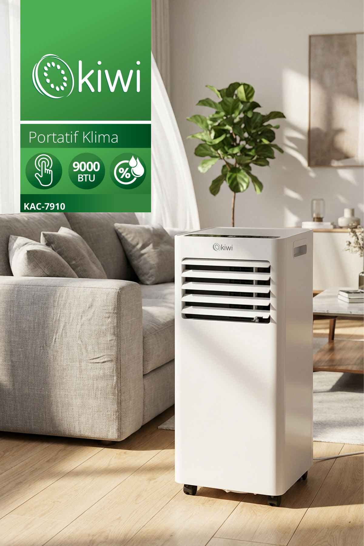 AKIMI様 Kiwi Kac-7910 9000 BTU Zamanlayıcılı Nemlendirici, Havalandırma ve