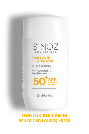 Sinoz SPF50+ Günlük Kullanım Sıvı Yüz Güneş Kremi-Yeni Nesil Güneş Filtreleri...