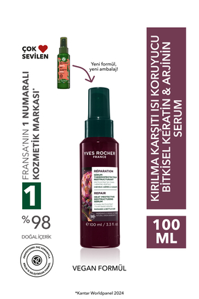 Yves Rocher Kırılma Karşıtı Isı Koruyucu Bitkisel Keratin Arjinin Serum - Yıp...