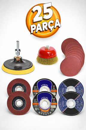 Badem10 25 Parça Spiral Avuç İçi Taşlama Cırt El Zımpara Ucu Kağıdı İnox Meta...