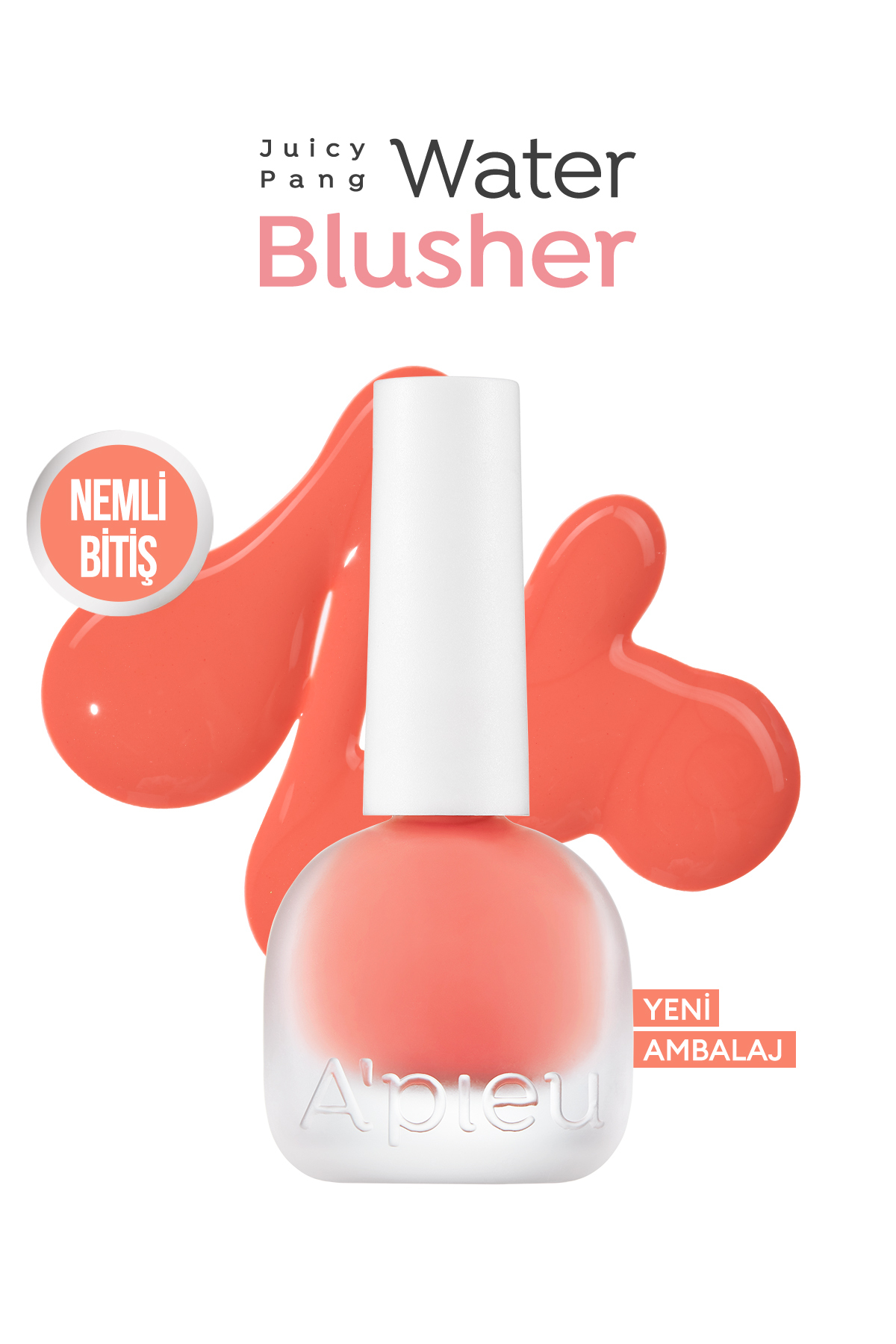 Missha Meyve Özlü, Nemli ve Parlak Bitişli, Doğal Görünümlü Likit Allık APIEU Juicy-Pang Water Blusher CR01 — نارنجی 4620