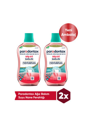 Parodontax Diş Eti Sağlığı Nane Ferahlığı Alkolsüz 500ml Ağız Bakım Suyu x2 Adet