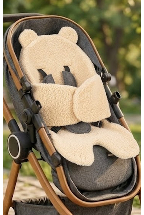 Wellgro Teddy Bear Çok Fonksiyonlu Peluş Ped, Bebek Arabası Minderi