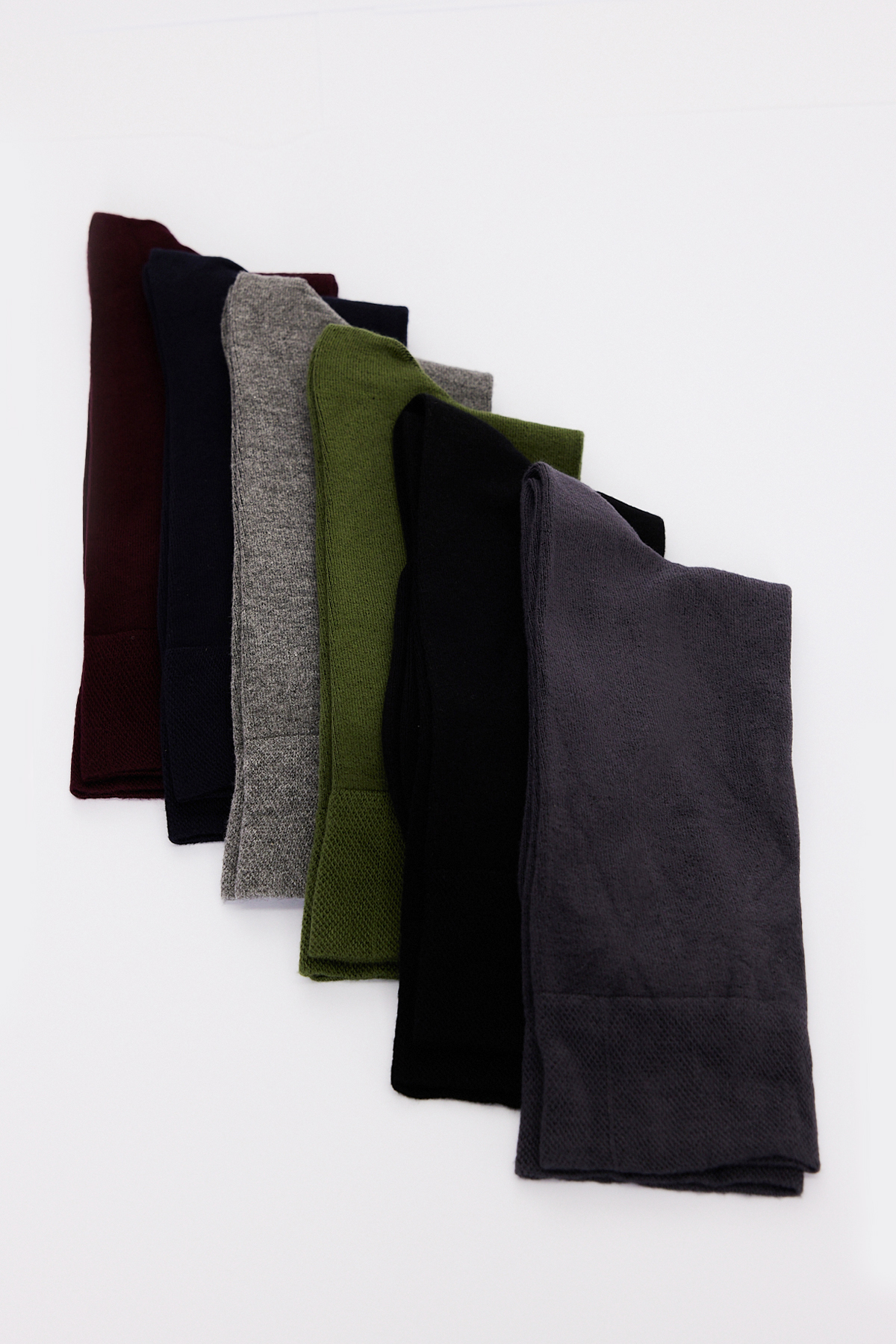 Men's Mixed 6-Pack Viscose Flexible Plain Socket Socks
