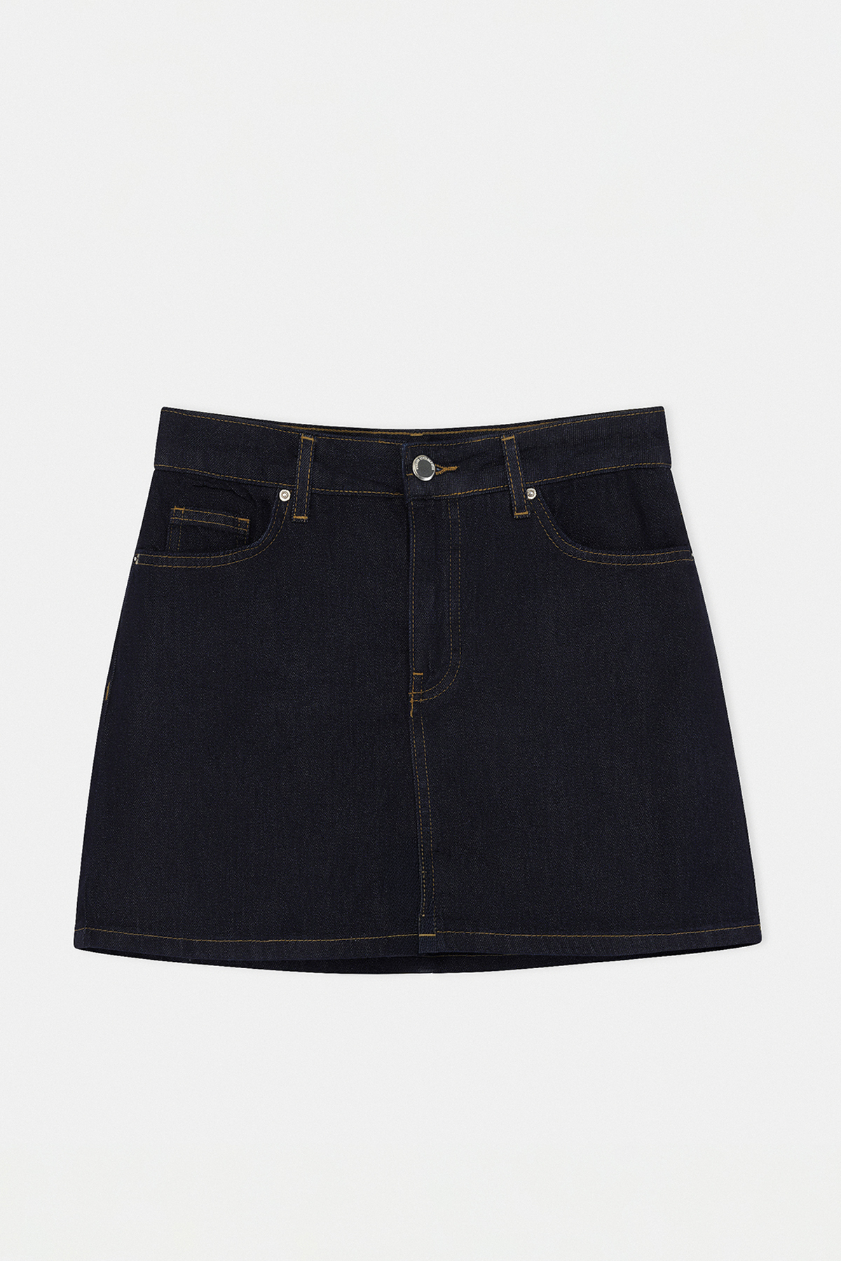 Trendyolmilla  Koyu Mavi %100 Pamuk Yüksek Bel Denim Şort Etek TWOSS26SR00110 - Görsel 6