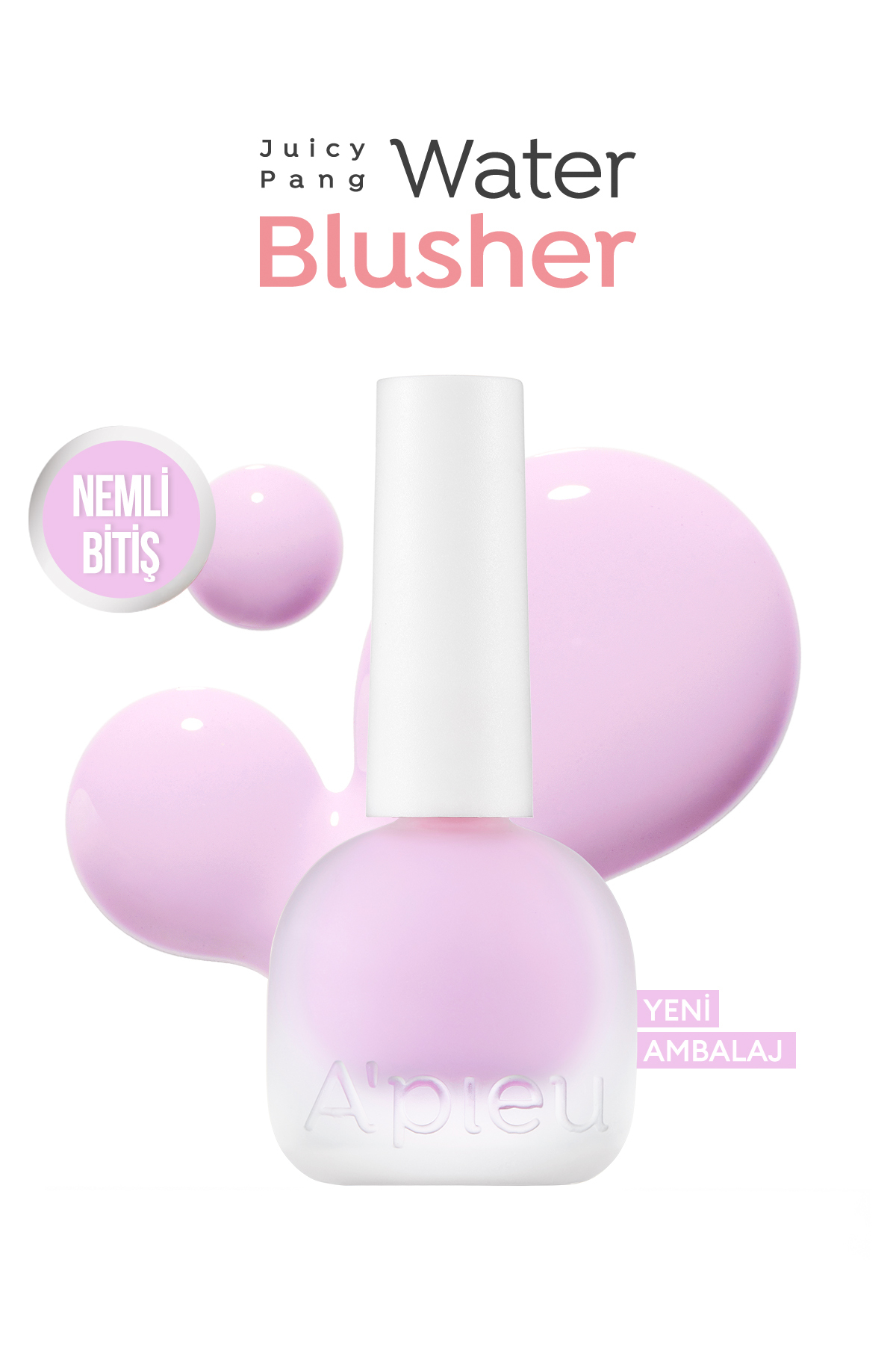 Missha رژگونه مایع با رایحه میوه، شبنم و درخشان با ظاهری طبیعی. رژگونه آبرسان APIEU Juicy-Pang مدل VL01 — سفید 4620