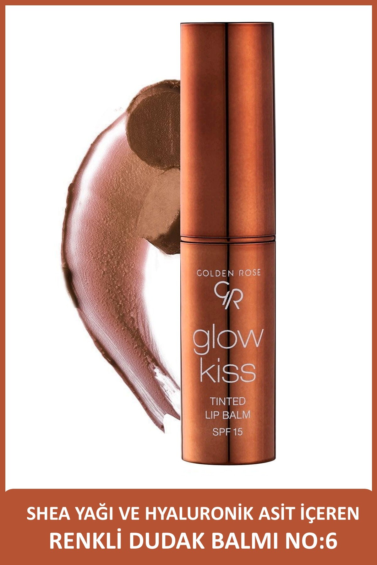 Golden Rose Glow Kiss Tinted Lip Balm SPF15 Shea & Hyaluronik Asitli Renkli Dudak Balmı - 06 Choca Cake 3 g - Fiyatı, Yorumları