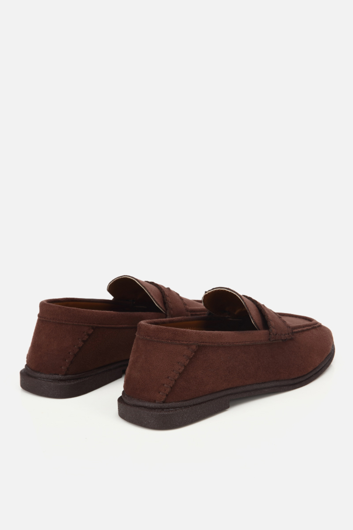 Yaya by Hotiç Kadın Kahverengi̇ Süet Dikiş Detaylı Loafer görsel 3