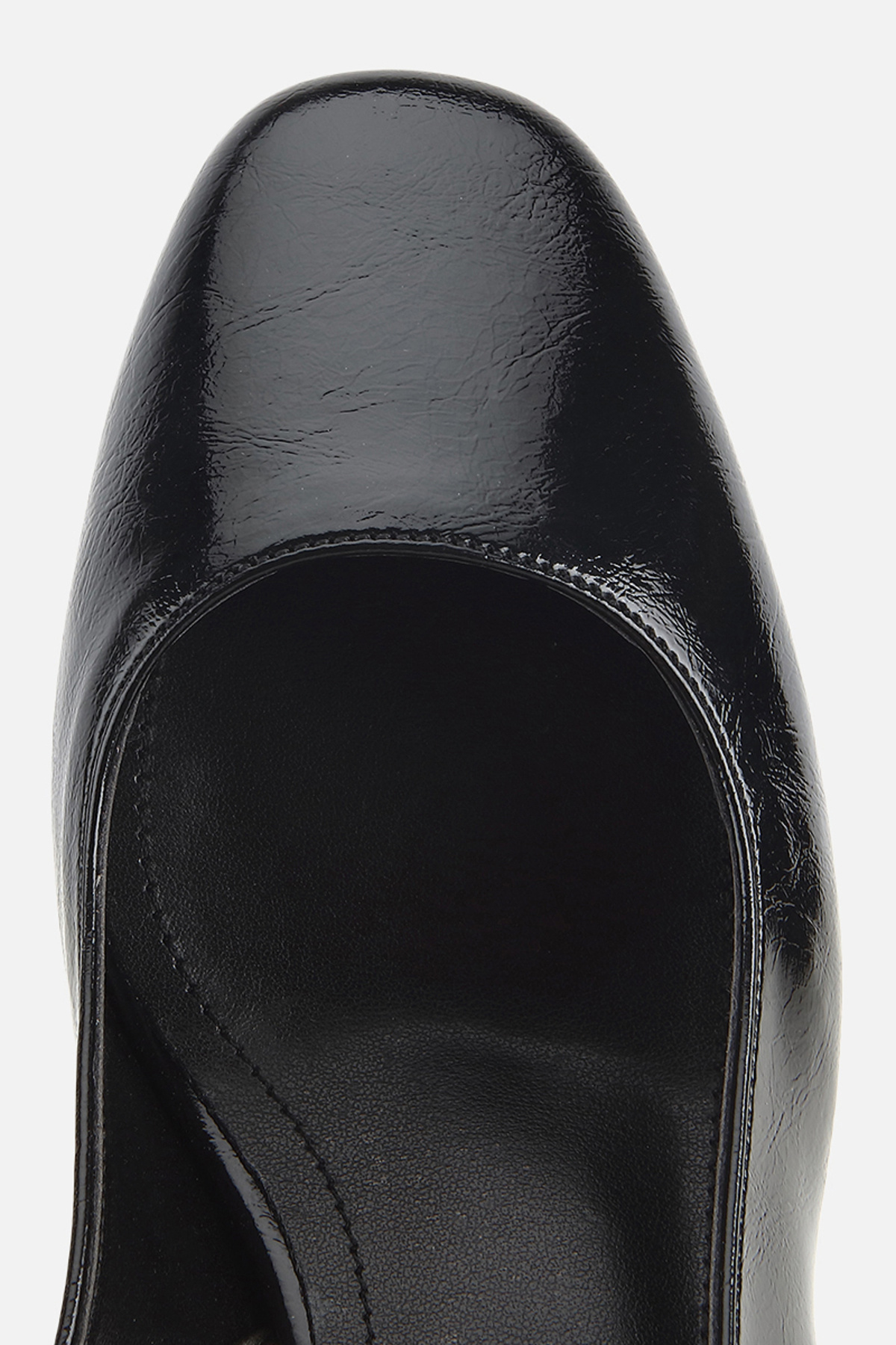 Yaya by Hotiç  Kadın Si̇yah Rugan Yuvarlak Burun Arkası Açık Orta Topuklu Ayakkabı - Görsel 5