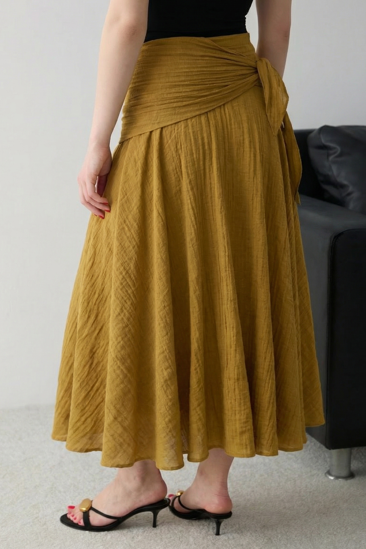 Trendyolmilla  Yağ Yeşil Etek TWOSS26ET00196 - Görsel 5