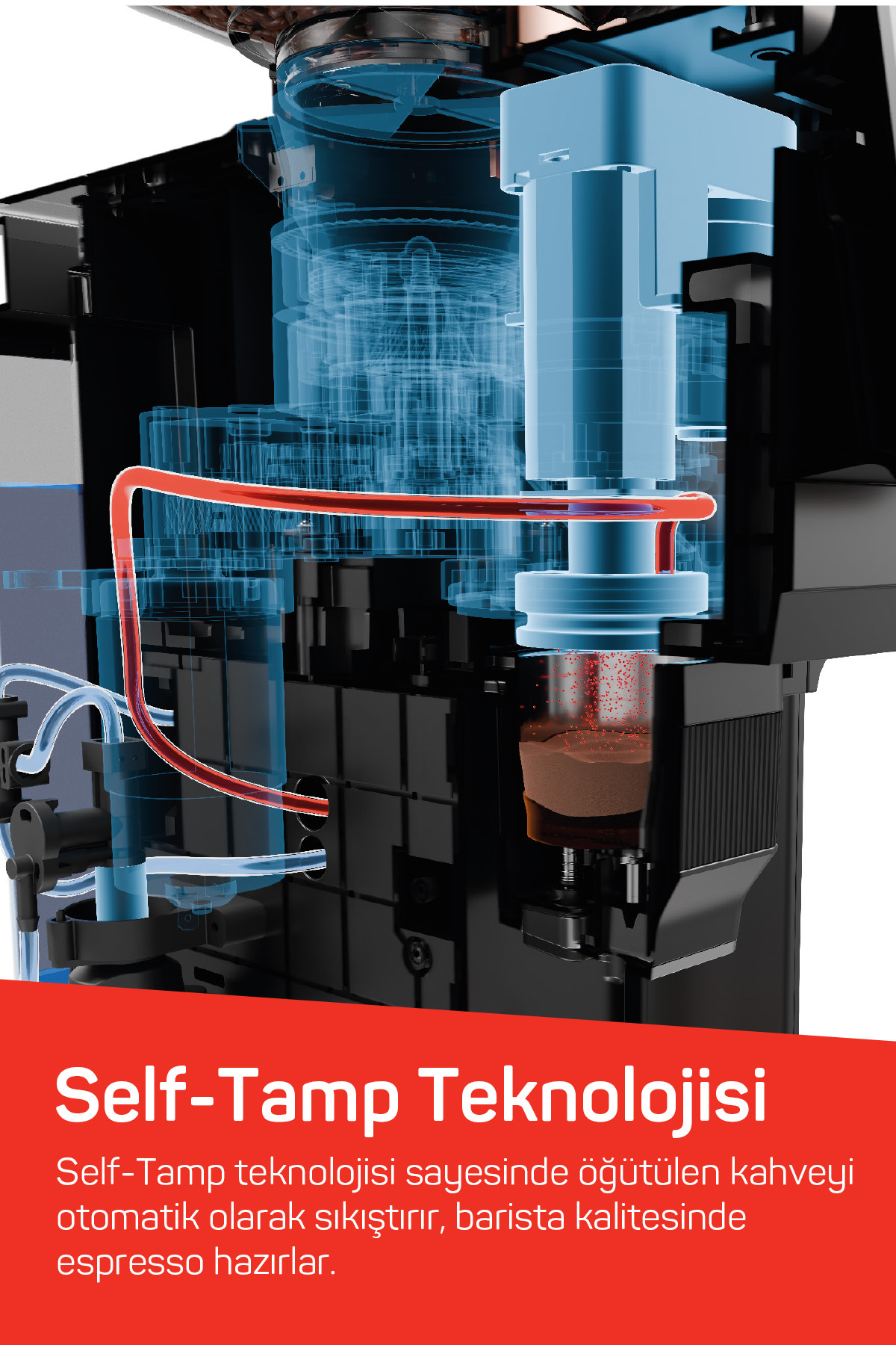 OK0042 Okka Barista Pro Otomatik Espresso Makinesi 1400W, Duo Heat Teknolojisi, Krom 7