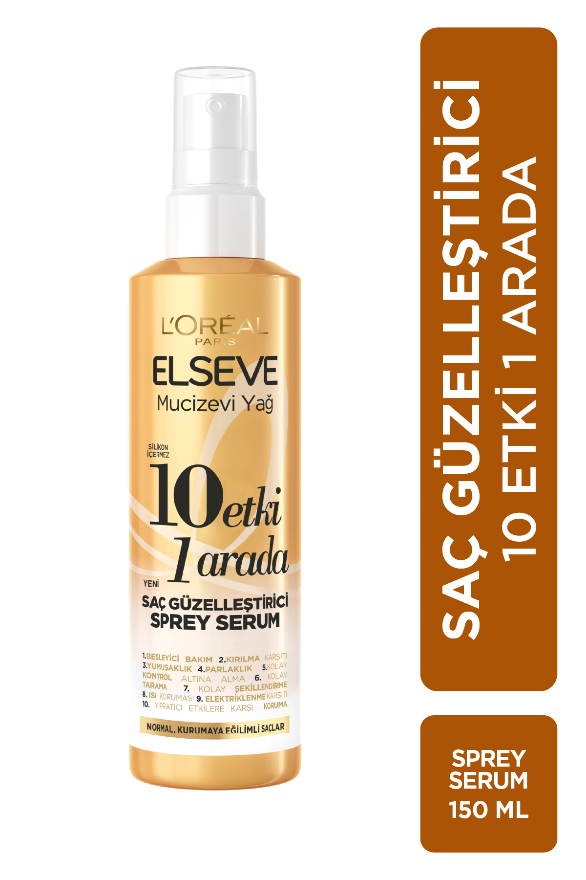 Elseve Mucizevi Yağ 10 Etki 1 Arada Saç Güzelleştirici Sprey Serum 150ml - Fiyatı, Yorumları