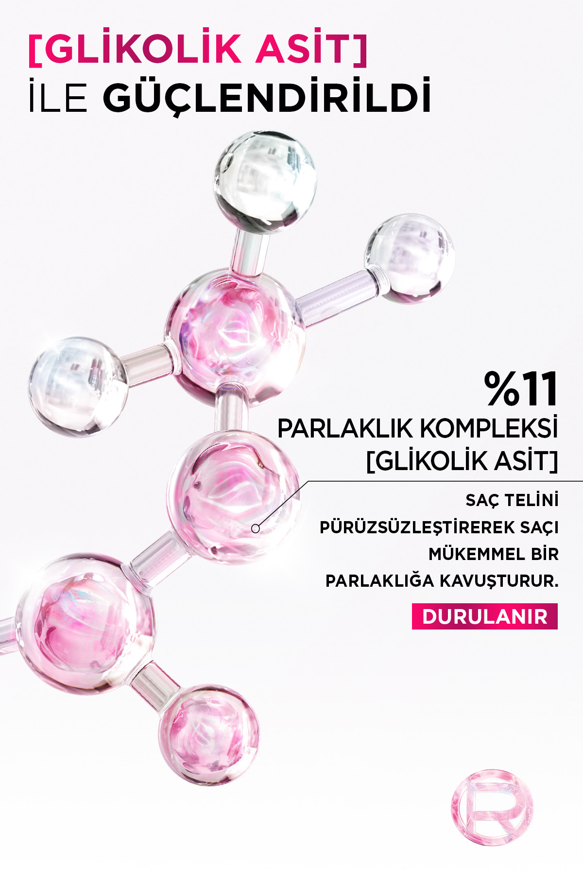Glycolic Gloss Mükemmel Parlaklık için Pürüzsüzleştirici Saç Kremi 150ml — 3600524135744 — تصویر 3 از 7
