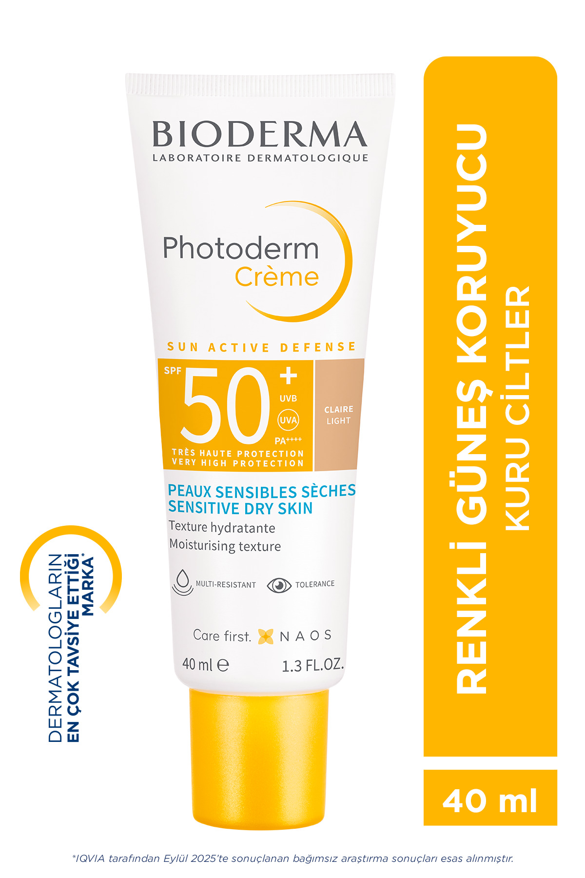 Bioderma Photoderm Creme Kuru Cilt Için Spf 50 Light Renkli Güneş Kremi 40 ml