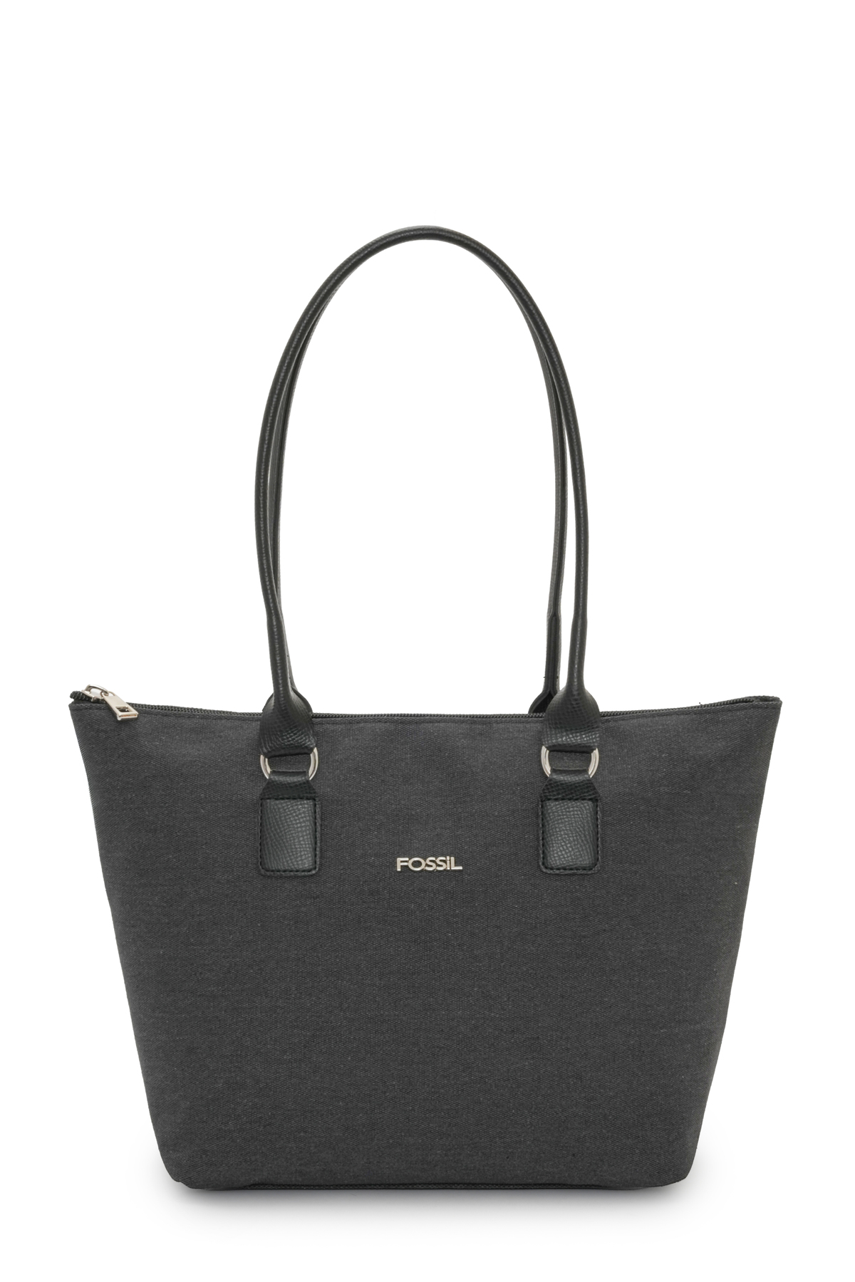 Canvas Black Women's Hand and Shoulder Bag 05FO26Y5116