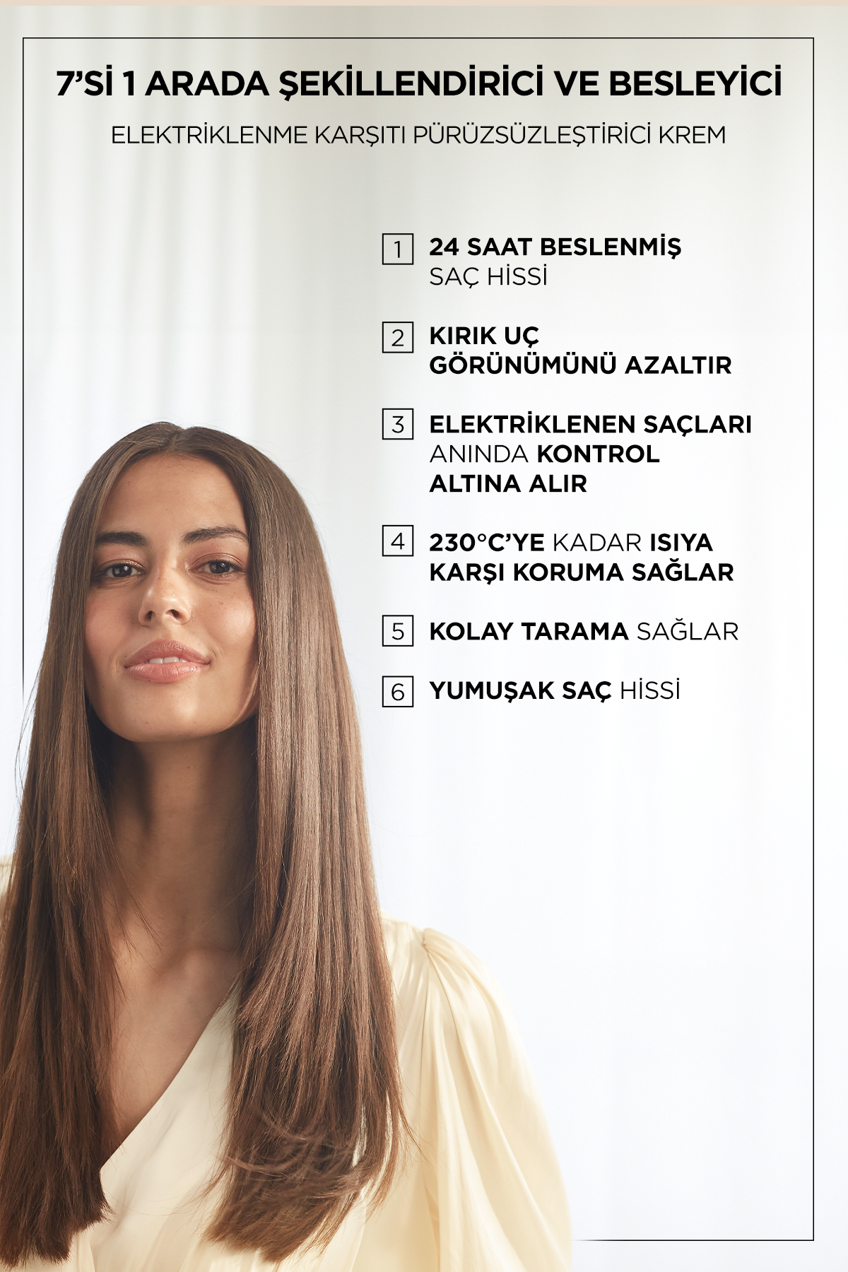Deluxe Elektriklenme Karşıtı Pürüzsüzleştirici Saç Kremi 150 ML — 4064666943220 — تصویر 3 از 6