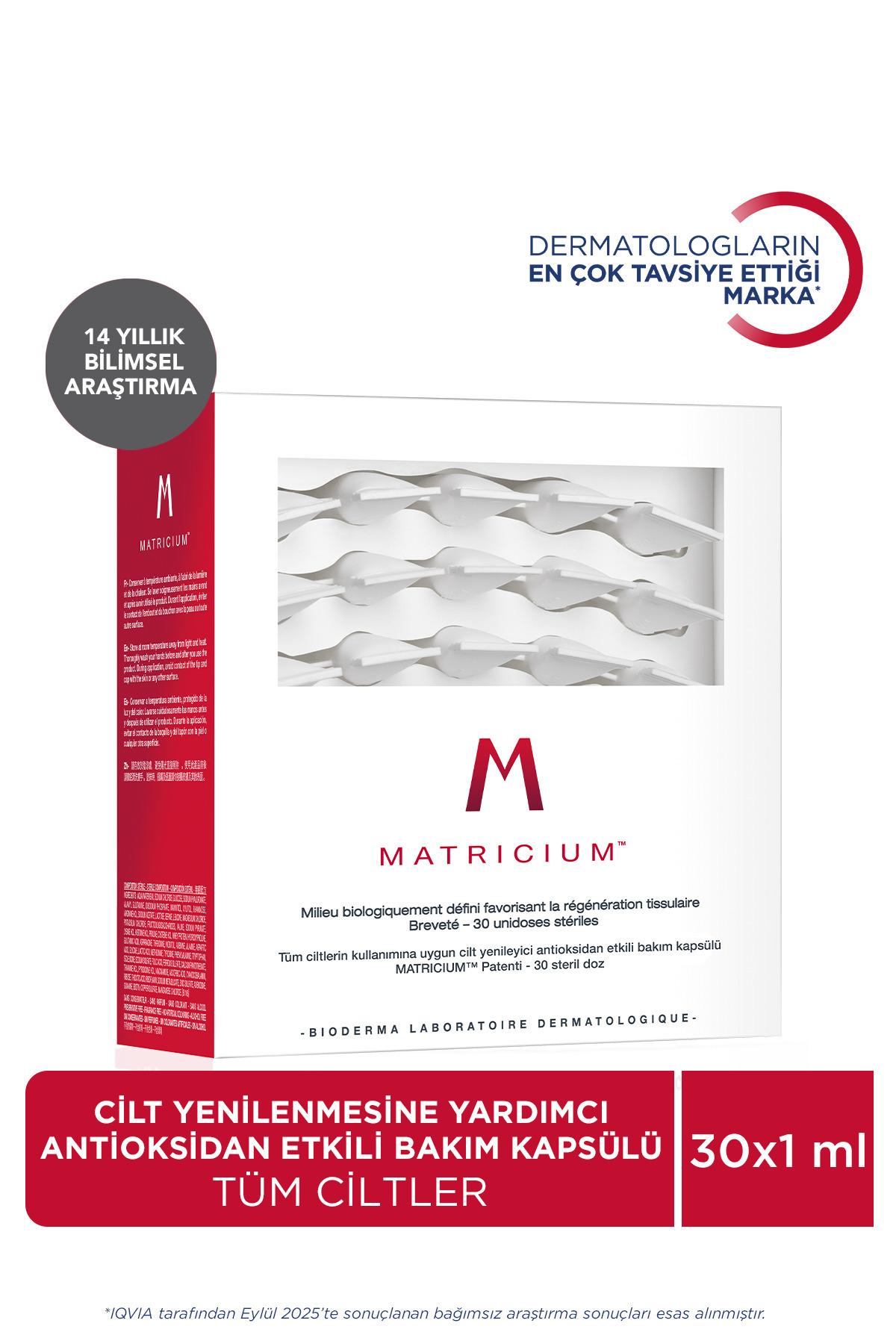 Bioderma MATRICIUM Tüm Ciltler için Cilt Yenileyici ve Antioksidan Etkili Bakım Kürü 30x1ml — 1010506586