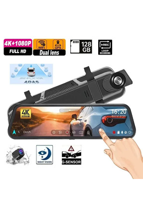 Wevolt Premium Mb-5200 Wifi ULTRA HD 4K 10 İnç Ayna Kamera (WİFİ+GPS+Türkçe M...