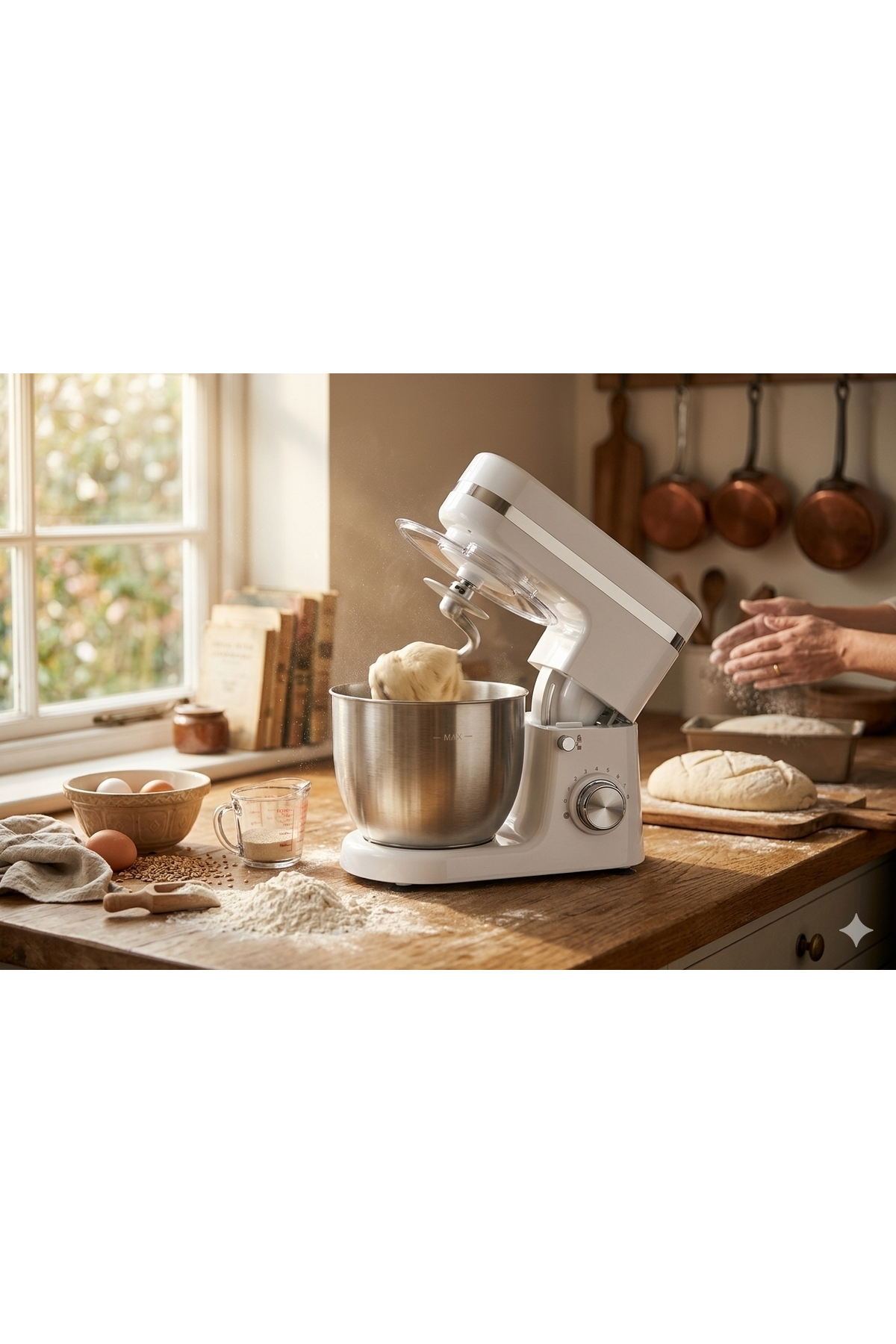 Fakir Range FixRoll Stand Mikser 5L Çelik Hazneli Hamur Yoğurma 8 Hız Ayarlı Mutfak Şefi