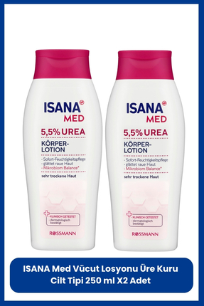 ISANA Med Vücut Losyonu Üre Kuru Cilt Tipi 250 ml X2 Adet