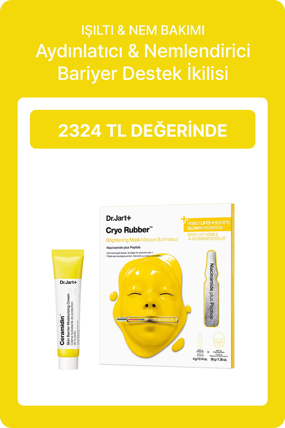 Dr.Jart+ Cilt Bariyeri Nemlendirici & Aydınlatıcı Bakım Seti