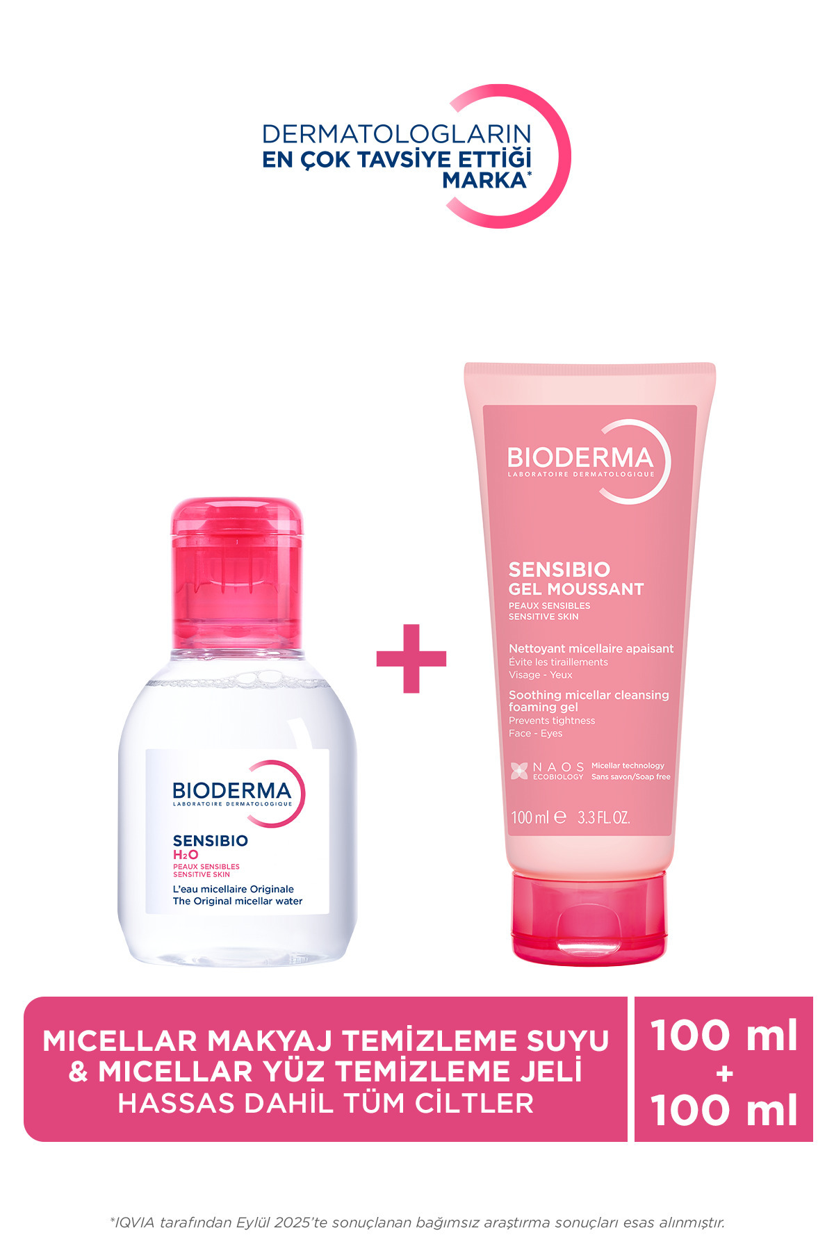 Micellar Makyaj Temizleme Suyu 100 ml & Hassas ve Normal Cilt Temizleme Jeli 100 ml — 1002256278 — تصویر 1 از 3