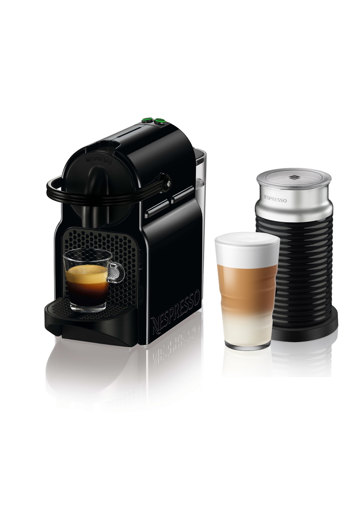 Inissia D40 Black Coffee Maker & Aeroccino 3 Milk Frother Coffee Set