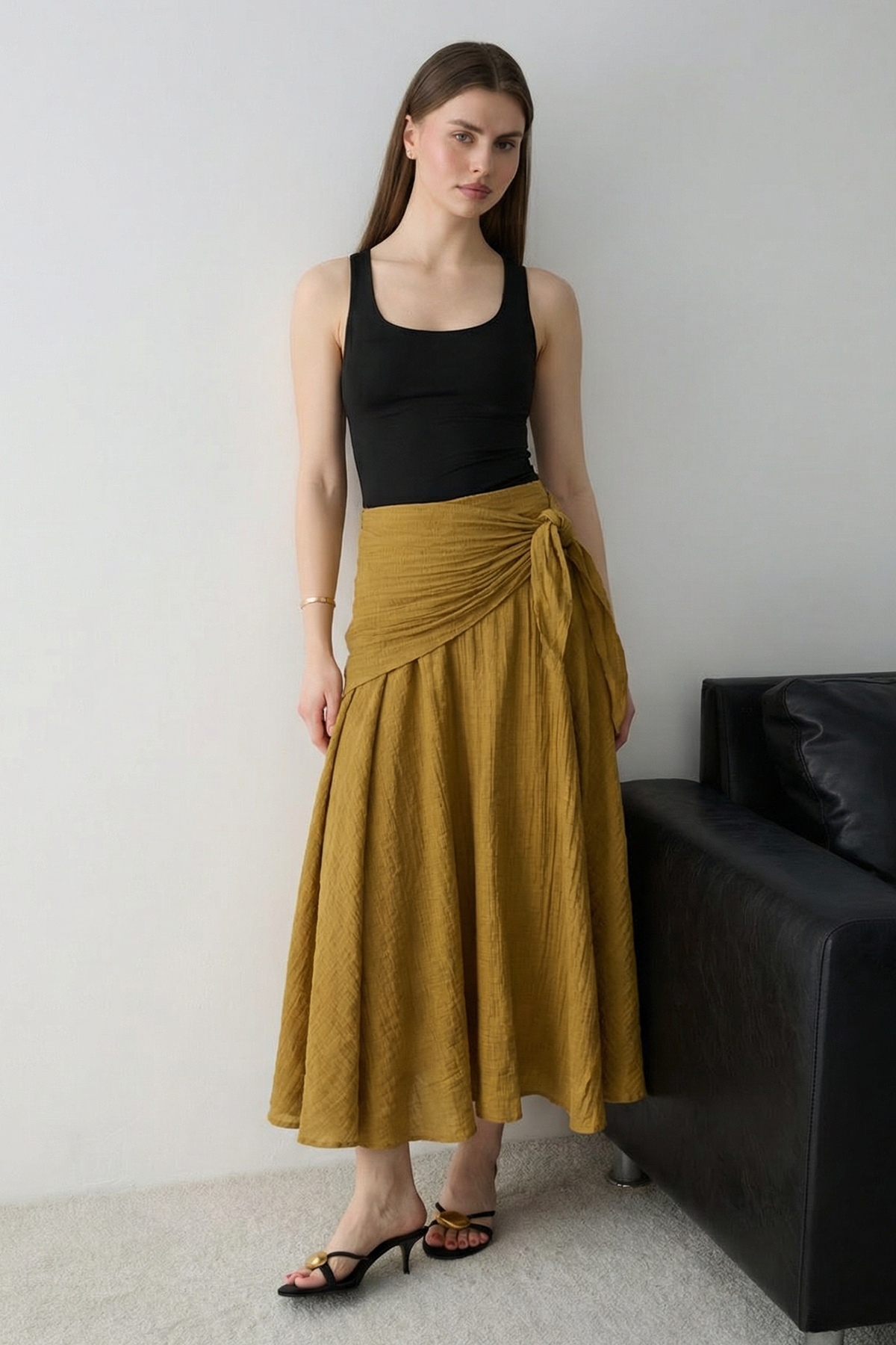 Trendyolmilla  Yağ Yeşil Etek TWOSS26ET00196