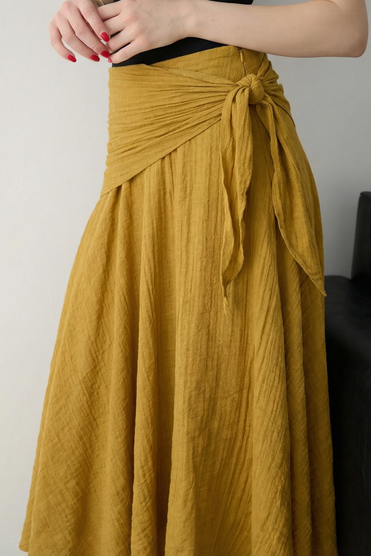 Trendyolmilla  Yağ Yeşil Etek TWOSS26ET00196 - Görsel 4