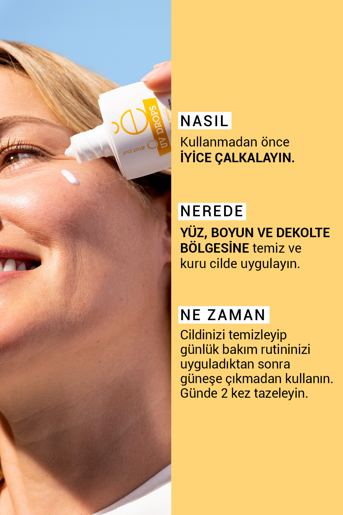 UV DROPS %100 Mineral Filtreli Hassas & Tüm Ciltler Güneş Kremi SPF30 30 gr — 3005031869 — تصویر 2 از 9