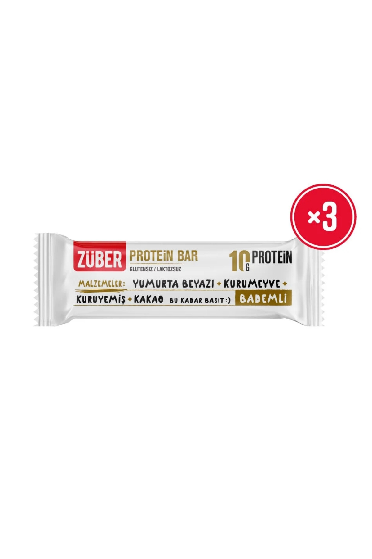 Züber Protein Bar Bademli 40g x 3 Adet - Fiyatı, Yorumları