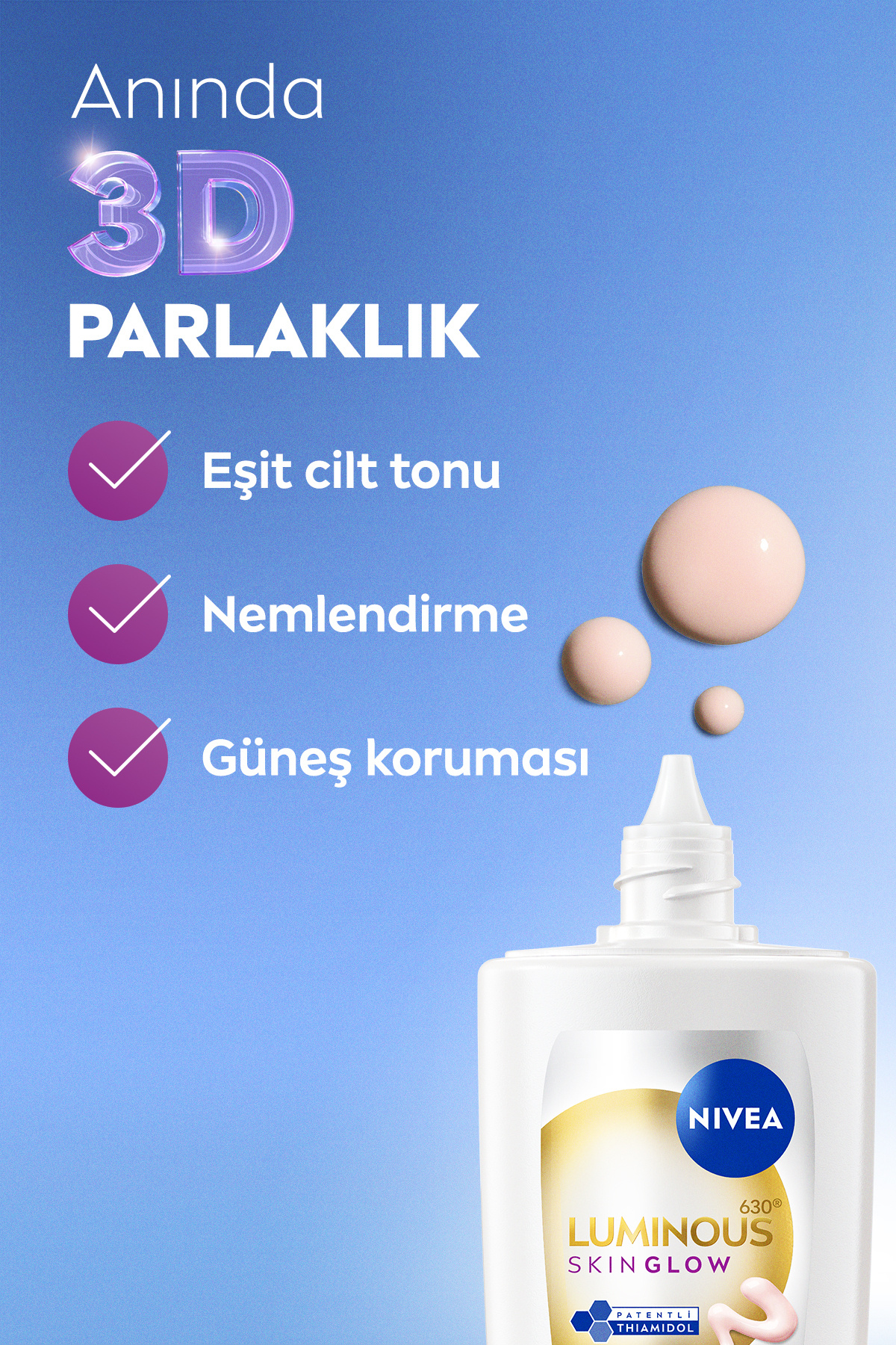 SPF50+ Luminous630 Skin Glow Aydınlatıcı Yüz Güneş Kremi 40ml ve Böğürtlen Renkli Dudak Bakım Kremi — SET.NVE.1374 — تصویر 8 از 8