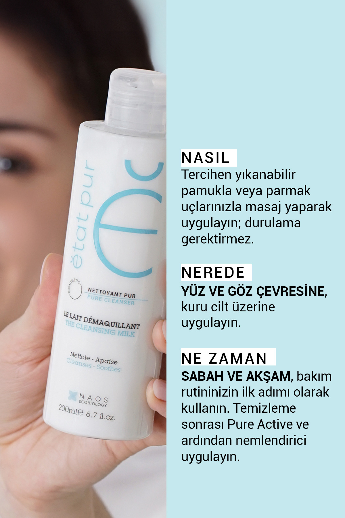 Cleansing Milk Gentle Ph Kuru ve Hassas Ciltler İçin Besleyici Nazik Yüz Temizleme Sütü 200 ml — DER-ETA-015 — تصویر 7 از 9