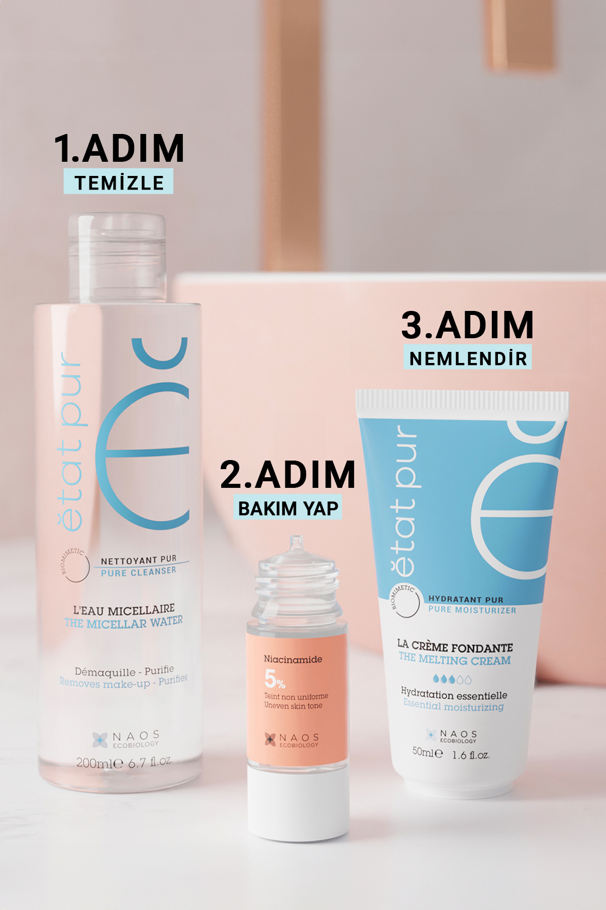 The Micellar Water Arındırıcı Yüz ve Göz Makyaj Temizleme Suyu 200 ML — DER-ETA-024 — تصویر 2 از 8